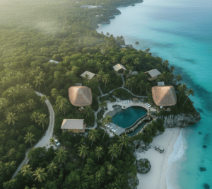 Tulum jungle retreat surrounded by lush tropical nature