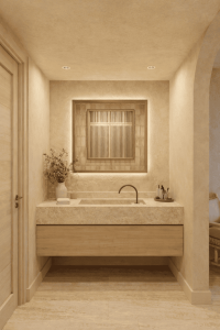 Luxury lifestyle property in Tulum with modern bathroom
